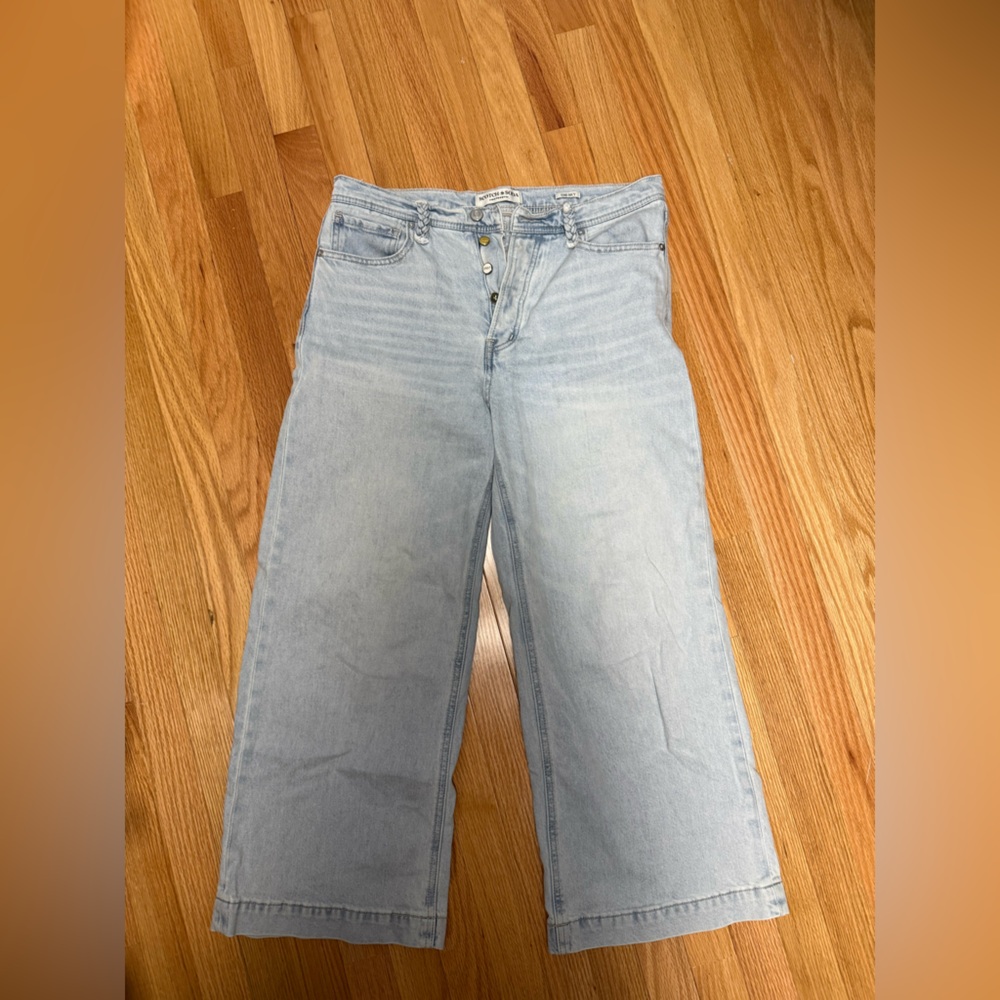 Light Blue Wide-Leg Women Jeans